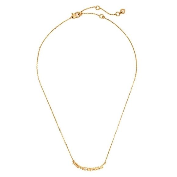 KATE SPADE • True Love Mon Amour Gold Necklace - Picture 3 of 5
